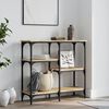 vidaXL Konzolna mizica sonoma hrast 80x29x75 cm inženirski les