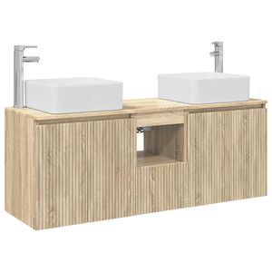 vidaXL Komplet omaric za kopalnico 3 kos Sonoma hrast 53 x 35 x 63 cm