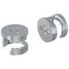 vidaXL Matice z zamikom 2 kos srebrna 12 x 10 mm Kovina