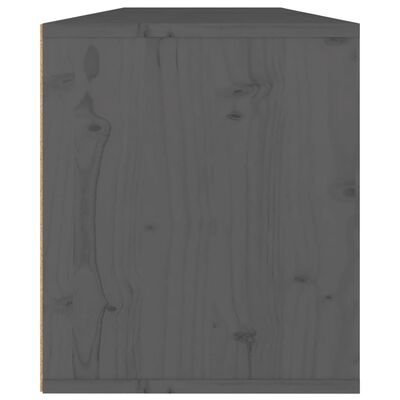 vidaXL Stenska omarica 2 kosa siva 60x30x35 cm trdna borovina