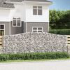 vidaXL Obokane gabion košare 6 kosov 400x50x140/160cm pocinkano železo
