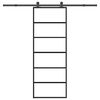 vidaXL Drsna vrata z opremo 76x205 cm ESG steklo in aluminij