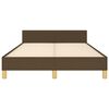 vidaXL Posteljni okvir brez vzmetnice temno rjava 120x190 cm blago