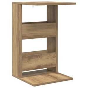 vidaXL Stranska miza Umetni hrast 40 x 35 x 60,5 cm Inženirski les