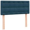 vidaXL Box spring postelja z vzmetnico temno modra 90x210 cm žamet