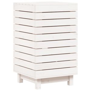 vidaXL Ko&scaron;ara za perilo bela 44x44x76 cm trdna borovina