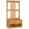 vidaXL Drevo za dvorano "SANDNES" 87x40x159,5 cm masivni les bora