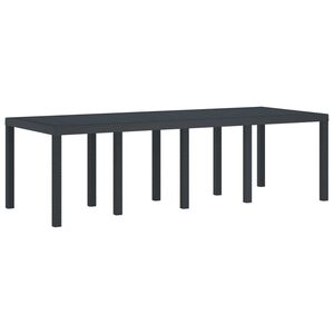 vidaXL Vrtna miza Antracit 250 x 100 x 73 cm poli ratan