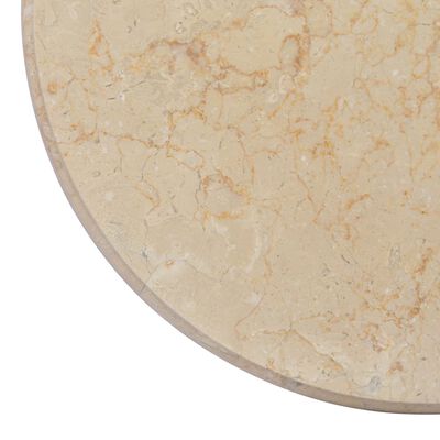 vidaXL Mizna plošča krem Ø 50x2,5 cm marmor