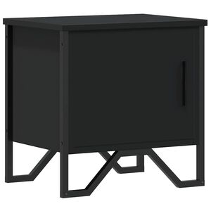 vidaXL Nočna omarica črna 40x30x40 cm iverna plo&scaron;ča