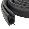 vidaXL Tesnilo garažnih vrat Črna 41 x 33 mm 2,5 m PVC