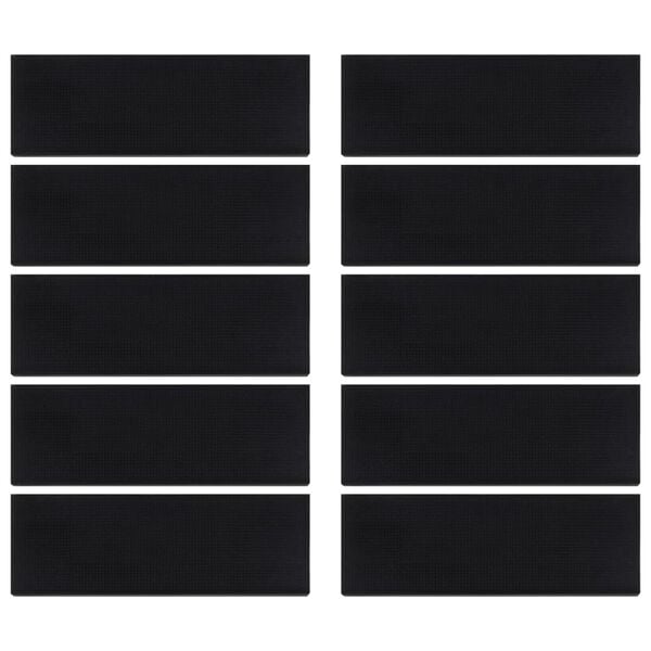 vidaXL Podloge za stopnice 10 kosov 25x75 cm guma