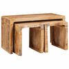 vidaXL Nesting miza 3 kos Rjava 82 x 40 x 46 cm Masiven les manga