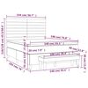 vidaXL Box spring posteljni z vzmetnico svetlo siv 140x190 cm blago