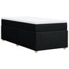 vidaXL Box spring postelja z vzmetnico črn 90x190 cm blago