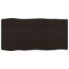 vidaXL Mizna plo&scaron;ča temno rjava 80x40x2 cm obdelana trdna hrastovina
