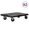 vidaXL Transportni vozički 2 kosa črni 58x38x12 cm polipropilen