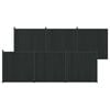 vidaXL Plo&scaron;ča ograje 6 kos 1055 x 186,5 cm WPC in aluminij Črna