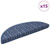 vidaXL Samolepilni stopni&scaron;čni tepihi 15 pcs Modra 56 x 17 x 3 cm
