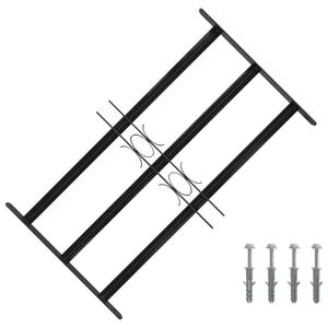 vidaXL Okenska re&scaron;etka 75.5 x 45 cm Pra&scaron;no lakirano jeklo Črna