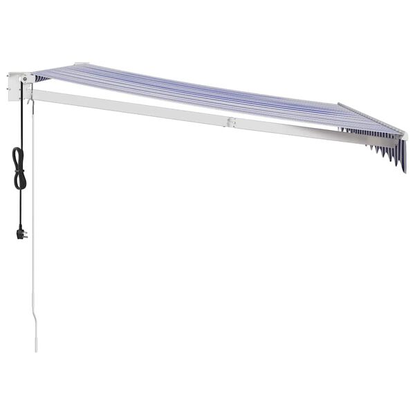 vidaXL Avtomatsko zložljiva tenda modra in bela 3x2,5 m