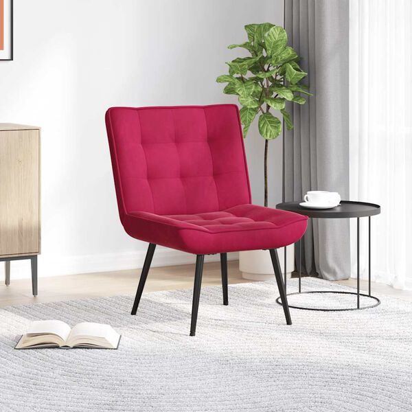 vidaXL Relaksacijski stol Vino rdeča 64x74x84 cm žamet