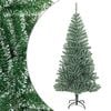 vidaXL Umetna novoletna jelka s snegom zelena 240 cm