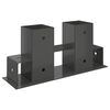 vidaXL Pomoč pri zlaganju drv 12 kos Antracit 34 x 10 x 15 cm Jeklo