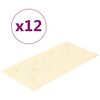 vidaXL Stenski paneli 12 kosov krem 60x30 cm umetno usnje 2,16 m²
