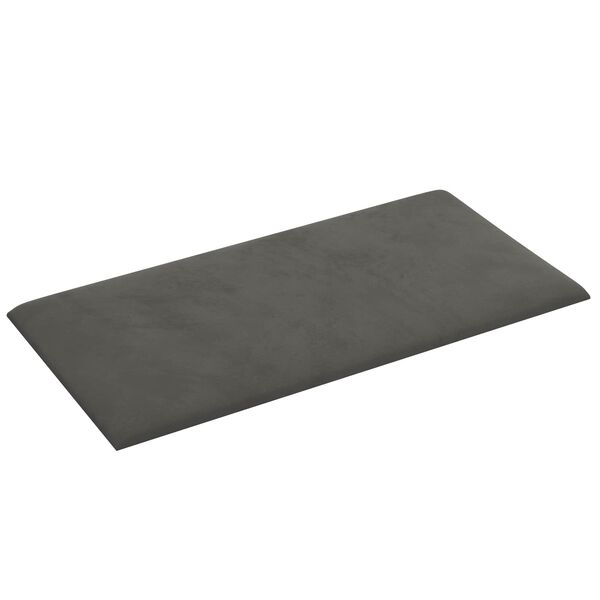 vidaXL Stenska glavna postelja 12 pcs Temno siva 30 x 15 cm Žamet