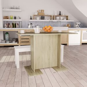 vidaXL Jedilna miza sonoma hrast 110x60x75 cm inženirski les
