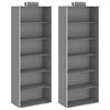 vidaXL Viseč organizator za omaro 2 kosa s 6 policami blago