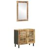 vidaXL Komplet omaric za kopalnico 2 kos Naravna 62 x 33 x 58 cm