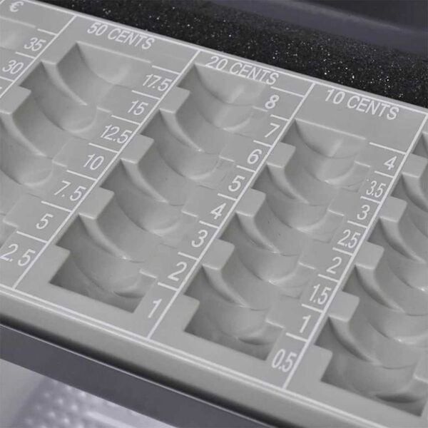 vidaXL Denarna &scaron;katla s ključavnico Temno siva 30 x 24 x 9 cm Jeklo