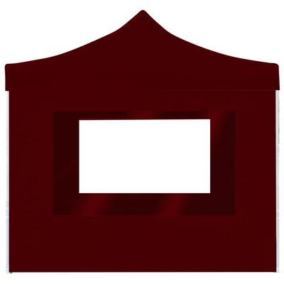 vidaXL Profesionalni šotor za zabave aluminij 3x3 m vinsko rdeč