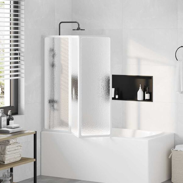 Zložljiva stena za tuš 141 x 132 cm s 3 ploščami