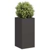 vidaXL Planter Black 40x40x80 cm Hladno valjano jeklo