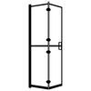 vidaXL Zložljiva tu&scaron; kabina ESG 100x140 cm črna