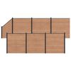 vidaXL Komplet ograj 7 kos 1138 x 186 cm WPC in aluminij Rjava