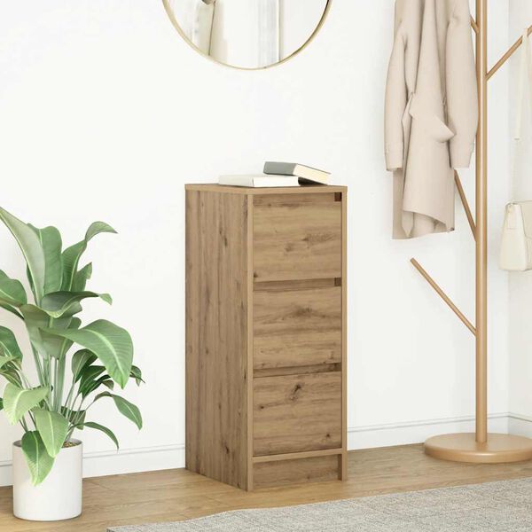 vidaXL Komoda artisan hrast 29,5x34x76 cm inženirski les