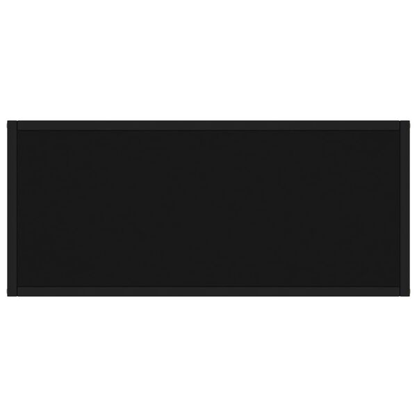 vidaXL Konzolna mizica črna 80x35x75 cm kaljeno steklo