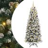 vidaXL Umestno božično drevo Bela 210 cm PVC, plastika, jeklo in PE