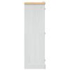 vidaXL Garderobna omara mehi&scaron;ka borovina Corona Range z 2 vrati bela