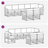 vidaXL Sedežne garniture z blazino 8 pcs Naravna in antracitna