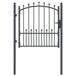 vidaXL Vrata ograje s bodicami EMMEN 104 x 97 cm Zaklenljivo