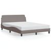 vidaXL Posteljni okvir Dover taupe 140x200 cm blago