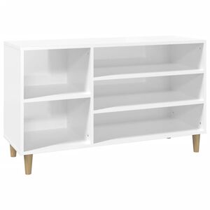 vidaXL Omarica za čevlje visok sijaj bela 102x36x60 cm inženirski les