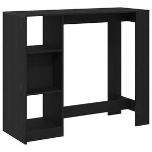 vidaXL Barska miza 124 x 46 x 103,5 cm Inženirski les Črna Orehovina