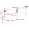 vidaXL Vzglavje Drugo Rjava 200 cm Trdna borovina