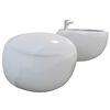Set Stenska / Viseča WC &Scaron;koljka + Bide iz Bele Keramike